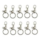 10pcs Lobster Clasp Clips Key Hook Keychain Split Key Rings Jewelry Findings