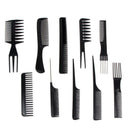 10x Black Hair Comb Professional Salon Anti Static Detangling Styling Bru NFO