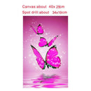 5D DIY Diamond Painting Red Butterfly Embroidery Cross Stitch Mosaic Decor