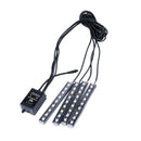 4pcs Car RGB LED Strip Light Lamp Atmosphere Lamps Car Interior Light