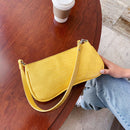 Women Totes Bags Alligator PU Elegant Shopping Shoulder Handbag (Yellow)