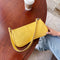Women Totes Bags Alligator PU Elegant Shopping Shoulder Handbag (Yellow)