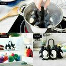 Cute Penguin Shape Boiled Egg Holder Kitchen Refrigerator Eggs Storage Shelf DIY