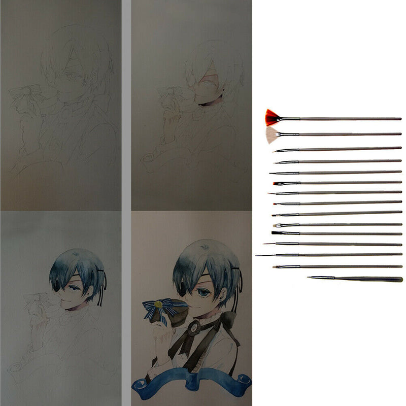 15PCS Design Painting Pen Nail Art Brush Set for  DIY Salon ManicureTools