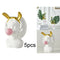 5pcs Cute Girl Blowing Bubbles Vinyl Succulent Planters Small Cactus Pot