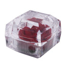 Acrylic Jewelry Box Ring Box with Red Rose for Wedding Birthday C8O2
