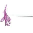 Glitter Hollow Christmas Artificial flowers Adornment Purple