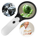 3 LED Light 45X Handheld Magnifier Reading Magnifying Glass Lens Jewelry Lo I1M2