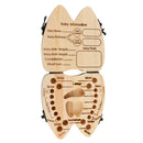 Tooth Box Organizer for baby Save Milk teeth Wood storage box With Free Gift Box