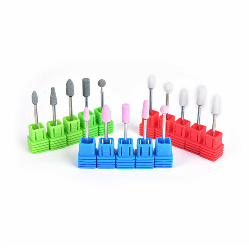 1 set 5pcs Quartz Nail Drill Kits Nail Drill Head Electric Nail Art Manicur G8J2