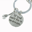 Keyring ''If Dad Can''t Fix It No One Can''Keychain Key Holder Fathers'day gift