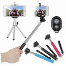 Selfie Stick Kit 4-in-1 + Clip Phone + Bluetooth + Tripod Tripod Mini - Bla