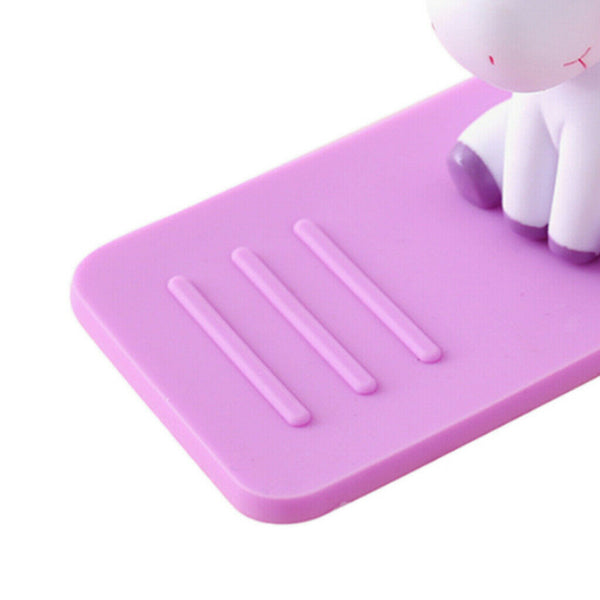 Anti-skid Phone Holder Rubber Cell Phone Stand Smartphone Dock White/Purple