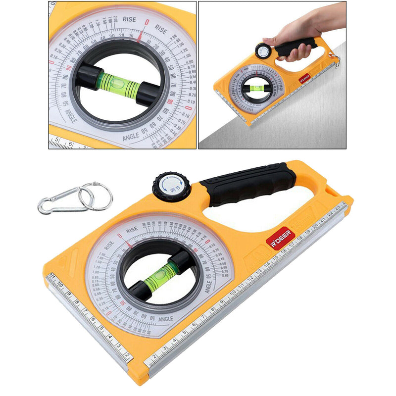 Slope Protractor Measuring Instrument Inclinometer Carpenter Kit for Angles