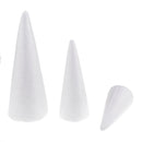 3Pc Cone Styrofoam Foam DIY Christmas Tree Base Material Ornament 15/20/25cm