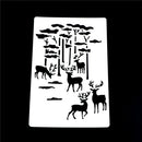 forest deer Shape Cake Stencils Environmental Plastic Spray Cake Mould Nice ES