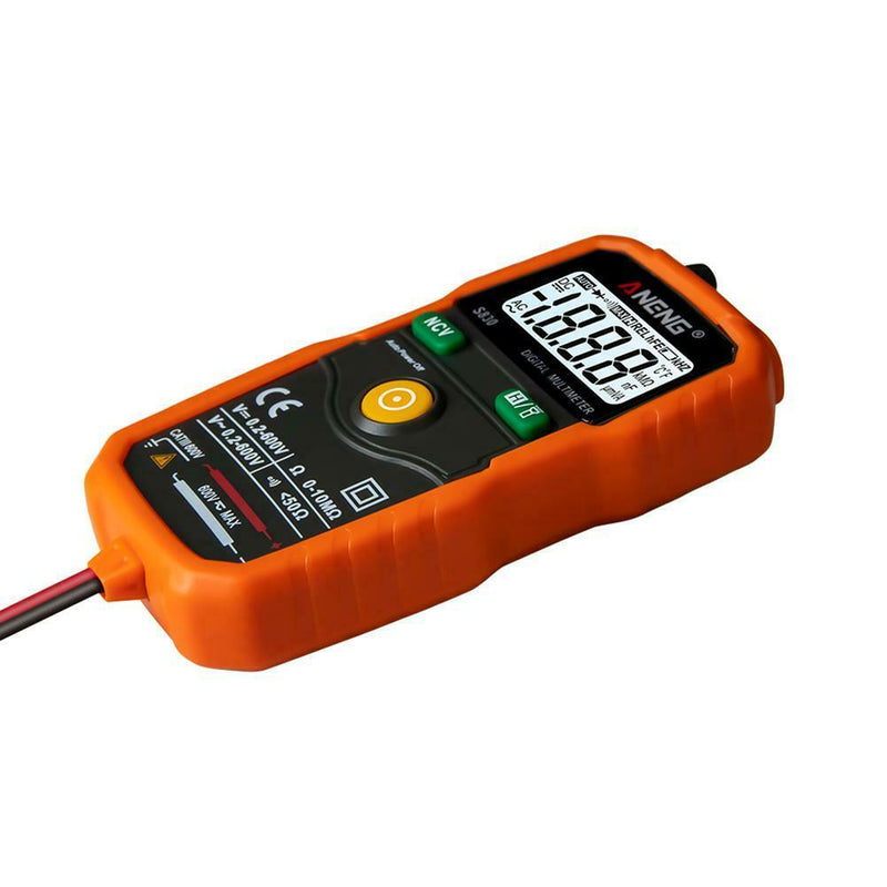 Digital Multimeter Transistor Capacitor Tester Capacitance Meter (Orange)