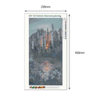 5D DIY Full Drill Diamond Painting Snow View Cross Stitch Embroidery Mosaic