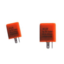 2x 2-pin Adjustable LED Flasher Relay Blinker Motorbike Universal Orange Front