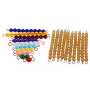 Montessori Kindergarten Teaching Aid - 1-10 Beads Bar Number Counting Toys