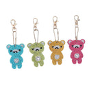 4pcs DIY Bear Full Drill Special Shaped Diamond Painting Keychains Pendant