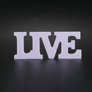 3pcs LIVE LOVE LAUGH Wooden Letters for Wedding Decoration (White)