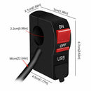Motorcycle Handlebar Headlight Spot light On Off Switch Waterproof USB C WCD