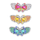 3pcs Butterfly Rhinestone Hair Clip DIY Crystal Bowknot Barrettes (Style 4)