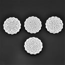 4 stamps flower mooncake moon cake diy round mold baking craft tool set HT FT