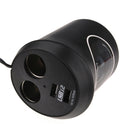 Durable Dual USB Port Car Charger 2 Sockets Cigarette Lighter Cup Holder Adapter
