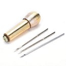 Canvas Leather Tent Sewing Awl Hand Stitcher Leather Craft Needle Kit Tool LI