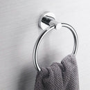 Stainless Steel Towel Ring Holder Hanger Chrome Wall Mounted Bathroom Home