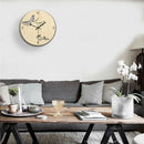Arabic Numeral Design Rustic Country Tuscan Style Wooden Decorative Round W