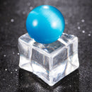 20mm Blue Cat's-eye Opal Natural Quartz Crystal Healing Stone Ball Sphere Decor^