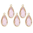 15 Crystal Glass Teardrop Pendant Beads Charms DIY Necklace Bracelet Earring