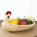 Creative Fruit Handmade Rattan Woven Living Room Fruit Plate Bread Dried Fr F8G6