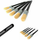 1X(Natural Boar Hair Detail Brush (Set Of 5),Premium Detail Brushes For Eng