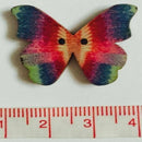 Bulk 100Pcs Mixed Butterfly Shape Wooden Sewing Buttons Scrapbooking 2 Holes