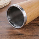 450Ml Bamboo Coffee Cup Stainless Steel Coffee Travel Mug With Leak-Proof CoH7X2