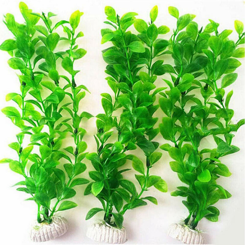 Fish Tank Aquarium Decor Green Artificial Plastic Underwater Grass Plant