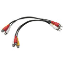 New 3 RCA Male To 6 RCA Female Plug Splitter Audio TV DVD Video Adapter AV