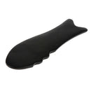 Portable Smooth   Shaped Gua Sha Board Facial Scraping Massage Black