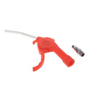 Spring Loaded Trigger Bent Tube Nozzle Air Blow Gun Red Dust Cleaner w/ Adapter