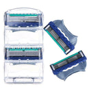 4pcs/Box Razor Blade 5-Layers Rasoir Shaving Dark Blue Razor Blades