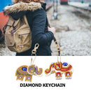 5pcs DIY Elephant Full Drill Special Shaped Diamond Painting Keychain Gifts