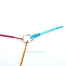 3pcs Hot Mixed Aluminum Knit Needle Crochet Hook Needle Keychain Keyring Craft