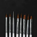 8 Pcs Nail Art Design Brush Dotting Painting Pen Set Acrylic Drawing Liner O6D2