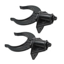 2 Pieces Black Plastic Oar Lock Rowlocks For Boat/Marine/Kayak/Canoe/Sailing