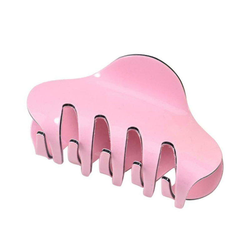 Women Hair Clip Girl Hair Claw Clamps Ladies Hairpins Headwear Gift (Pink) A
