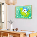 DIY Diamond Painting Kit Full Round Drill Cartoon Bear on Leaf 5D Drawing